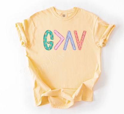 God is Greater Shirt Comfort Colors