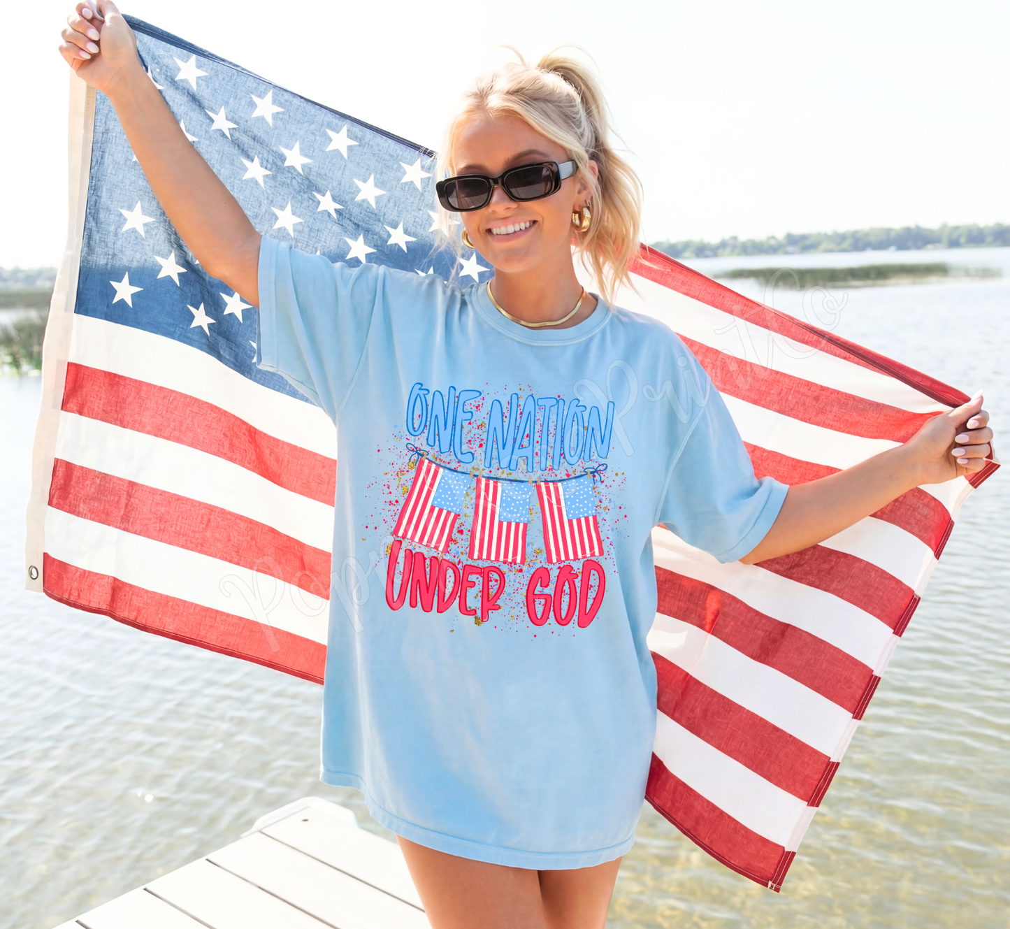 One Nation Under God Comfort Colors Shirt