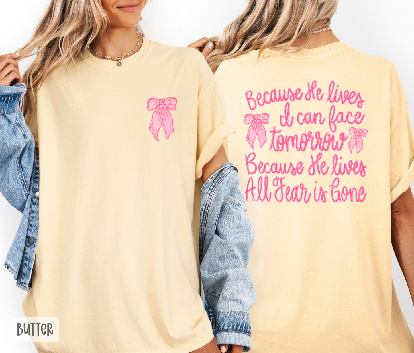 Because He Lives I Can Face Tomorrow Comfort Colors Shirt