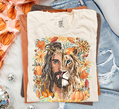 Fall Lion of Judah Comfort Colors Shirt