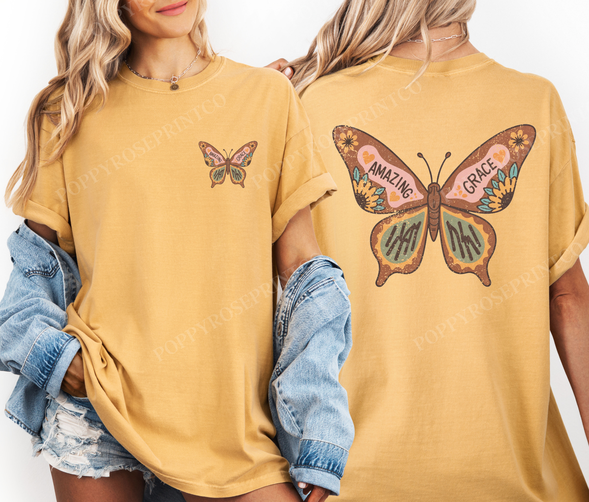 Amazing Grace Butterfly Comfort Colors Shirt