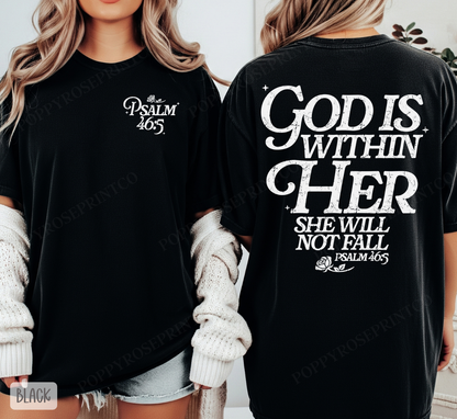 God is Within Her Comfort Colors Shirt