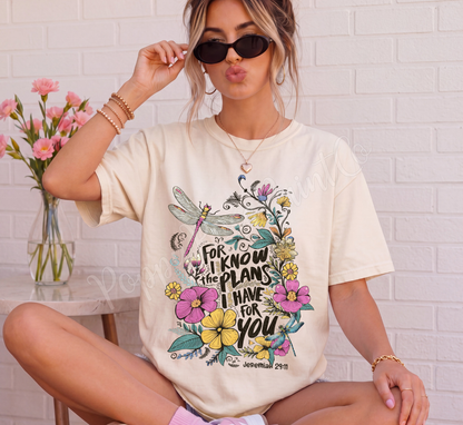 For I know The Plans Comfort Colors Shirt