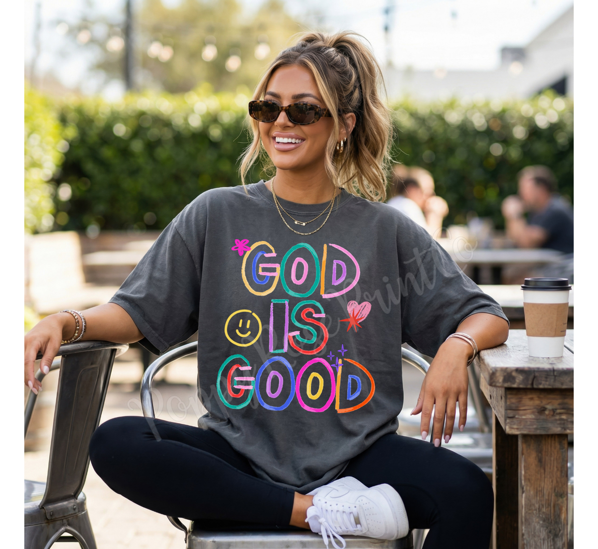 Neon God is Good Comfort Colors Shirt