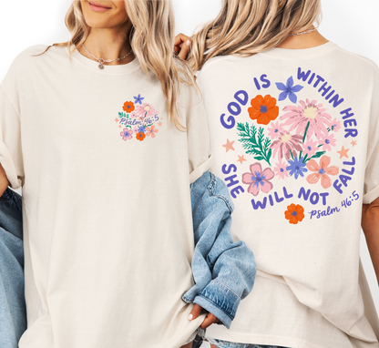 God is Within Her Comfort Colors Shirt