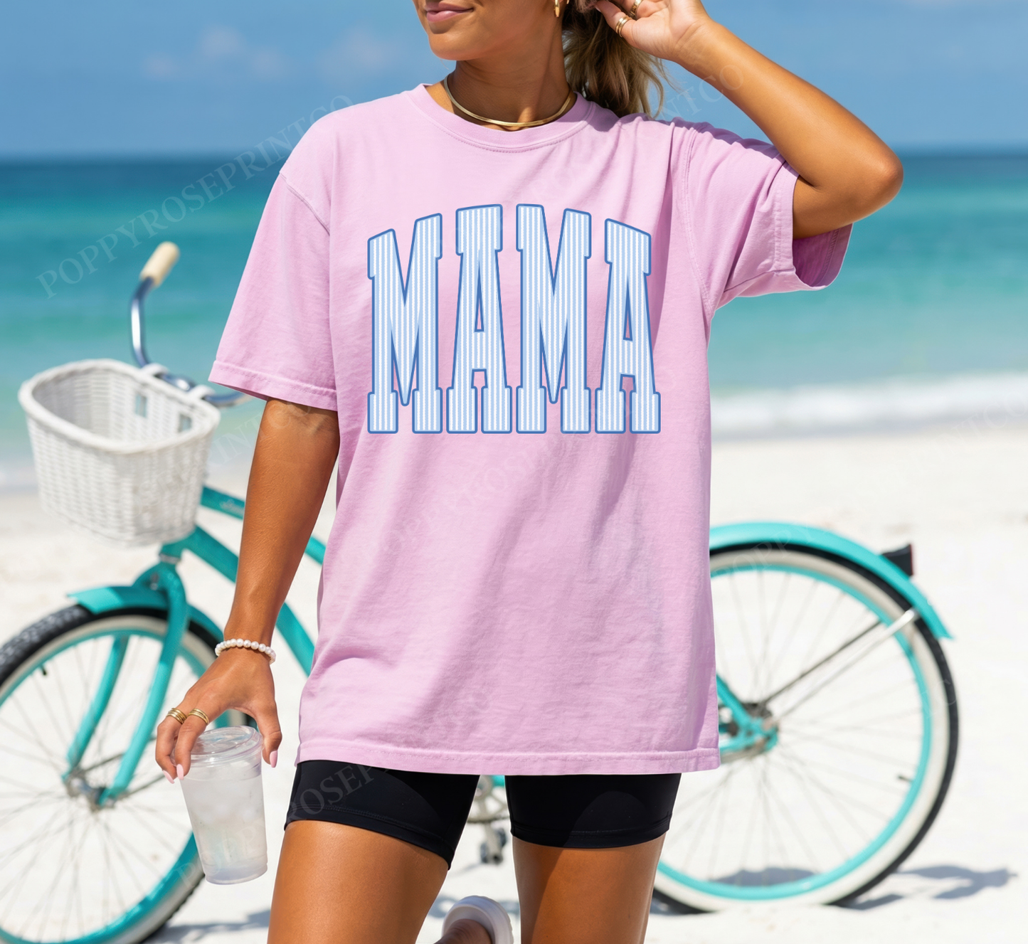 Mama Stripe Comfort Colors Shirt