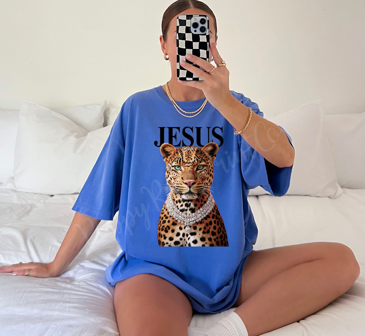 Leopard Jesus Shirt Comfort Colors
