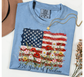 Painted Floral Flag Shirt Comfort Colors