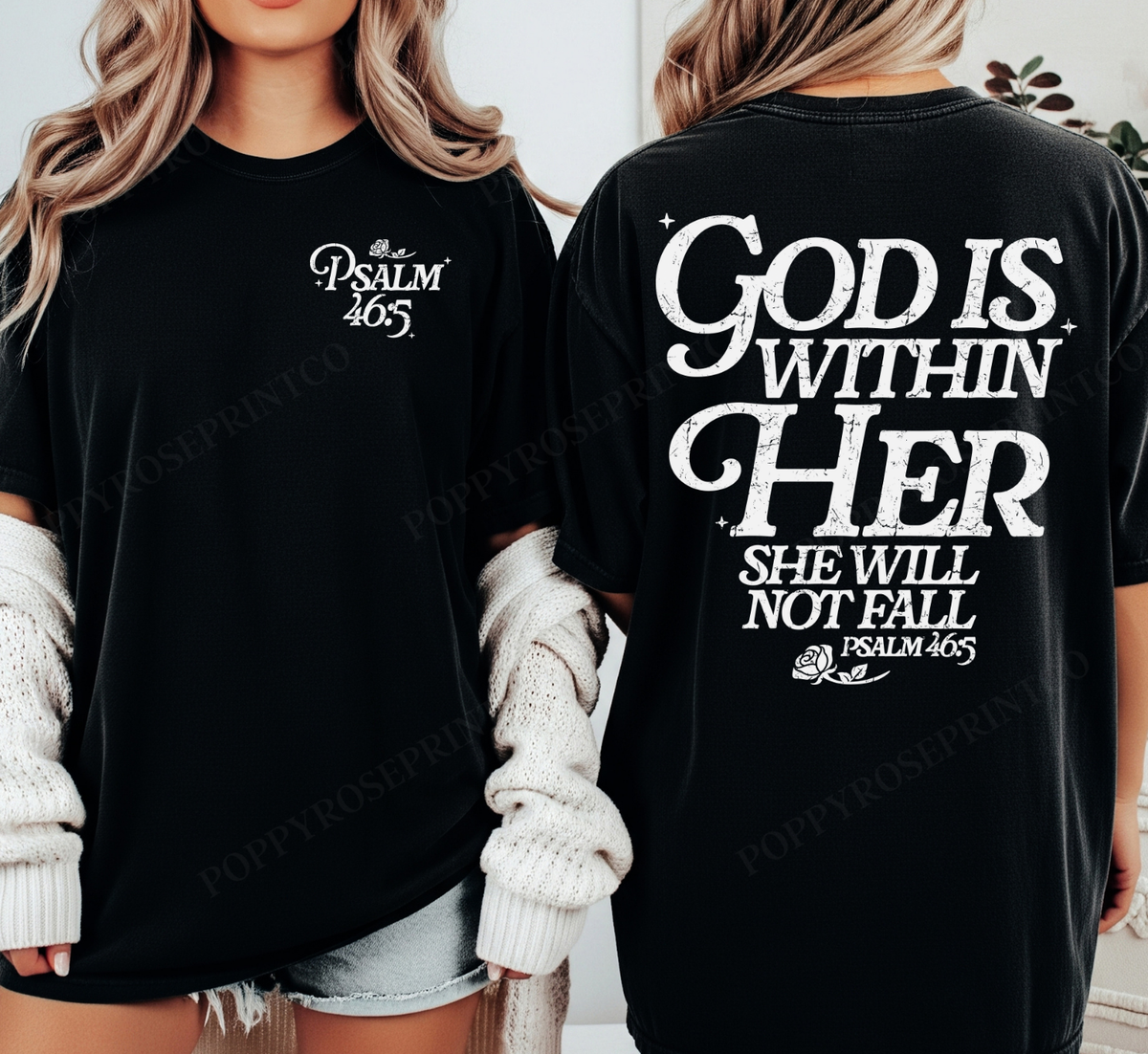 God is Within Her Comfort Colors Shirt
