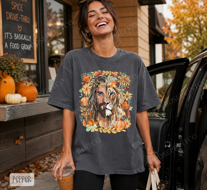 Fall Lion of Judah Comfort Colors Shirt
