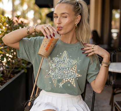 Camo God is God Stars Comfort Colors Shirt