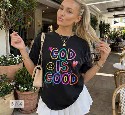 Neon God is Good Comfort Colors Shirt