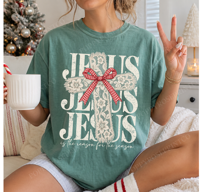Jesus Lace Cross Comfort Colors Shirt