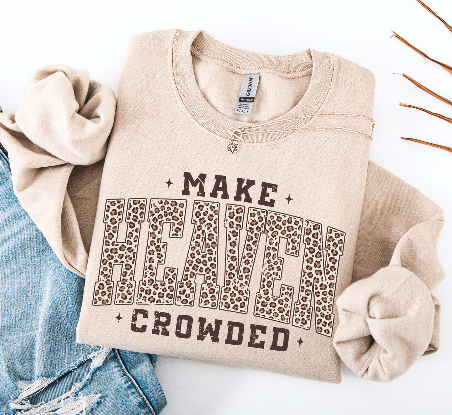 Make Heaven Crowded Leopard Sweatshirt