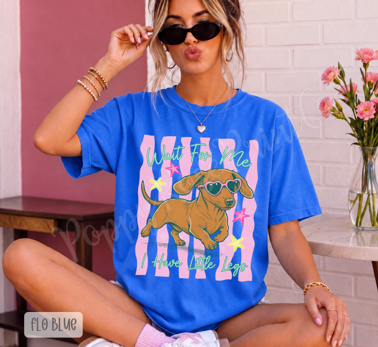 Wait for Me Weenie Dog Shirt Comfort Colors