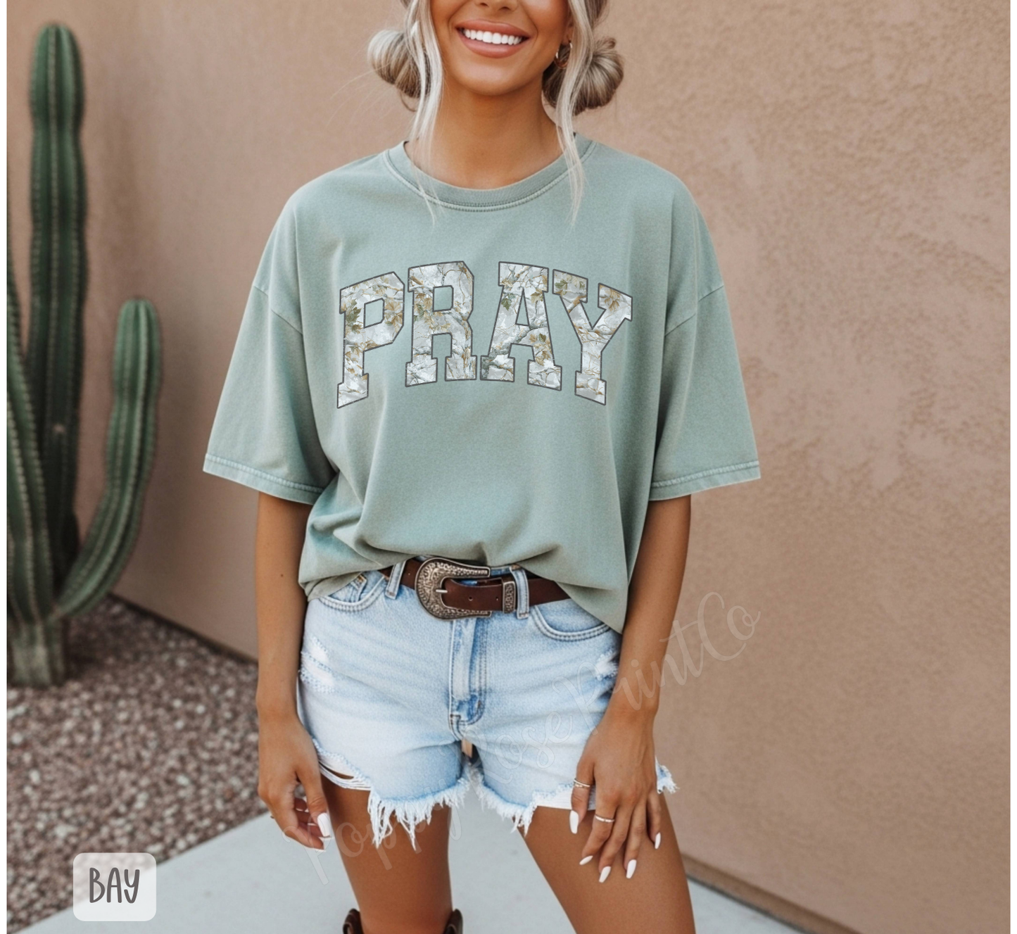 Camo Pray Comfort Colors Shirt