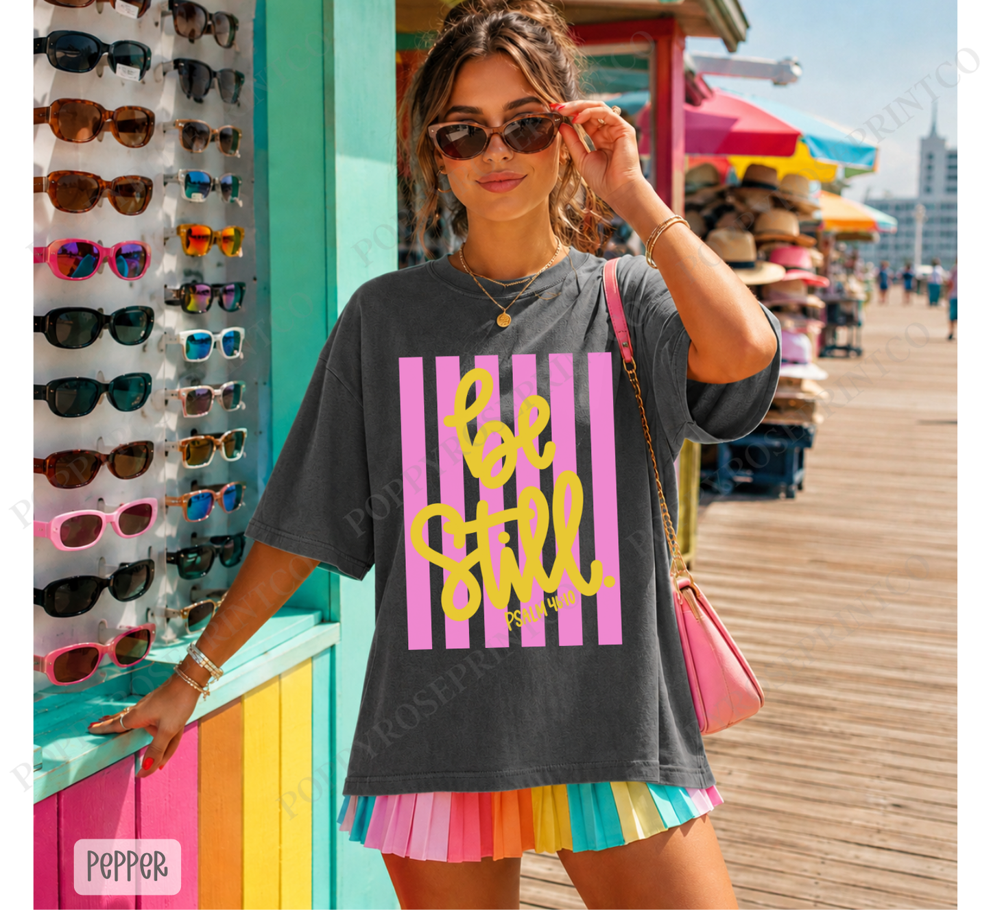 Be Still Stripes Comfort Colors Shirt