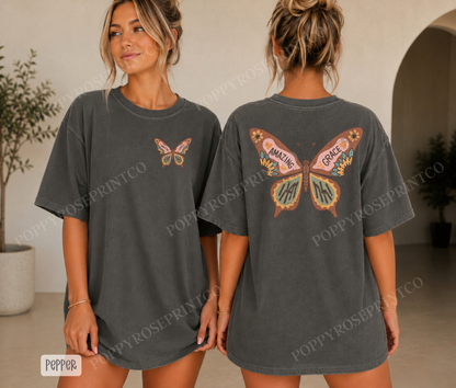 Amazing Grace Butterfly Comfort Colors Shirt