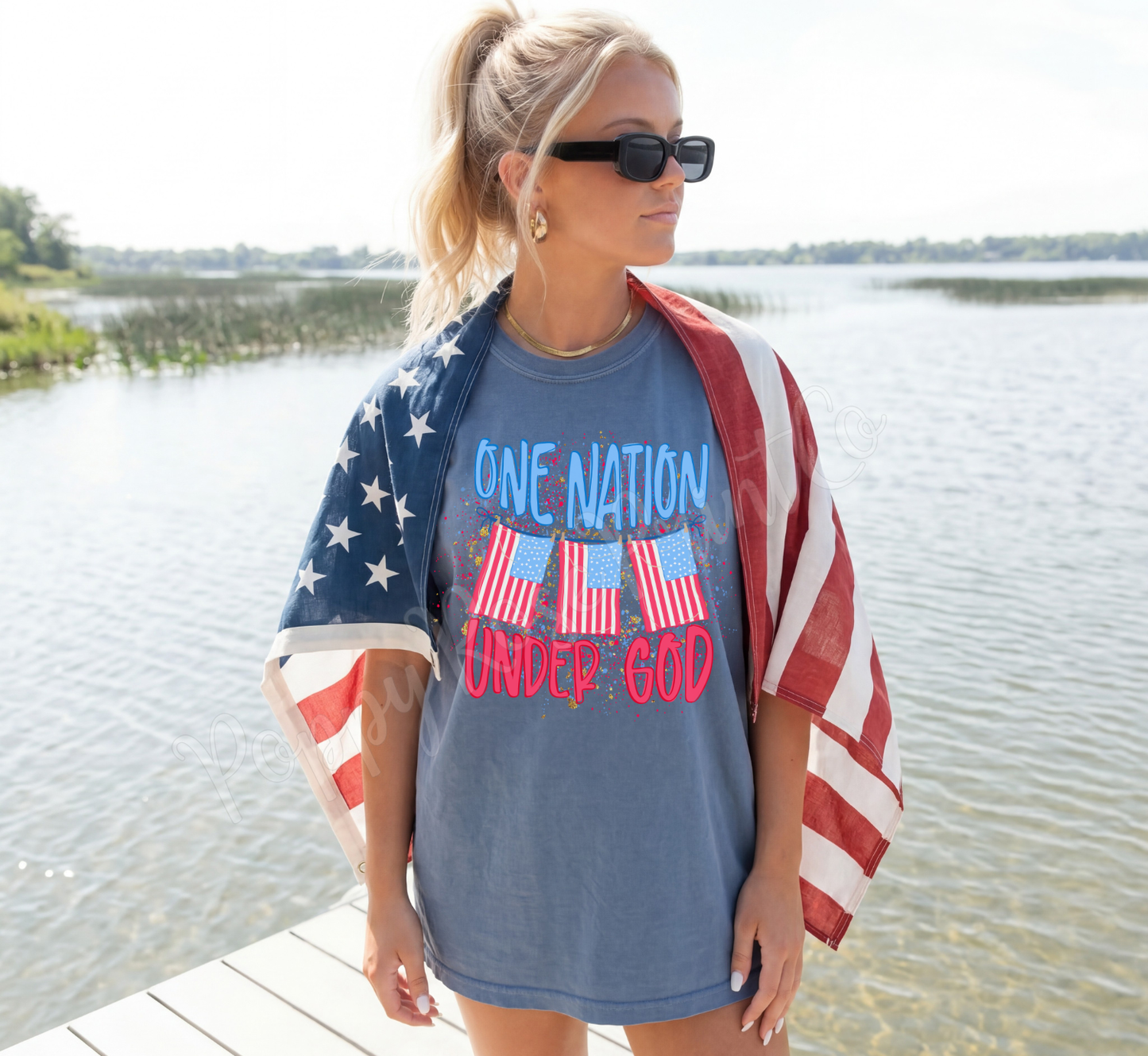 One Nation Under God Comfort Colors Shirt