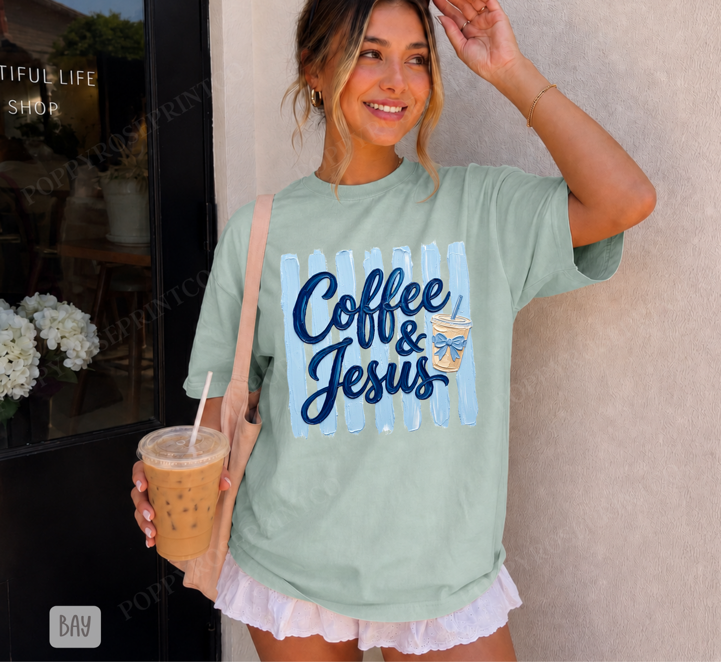 Coffee & Jesus Comfort Colors Shirt