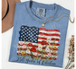 Painted Floral Flag Shirt Comfort Colors