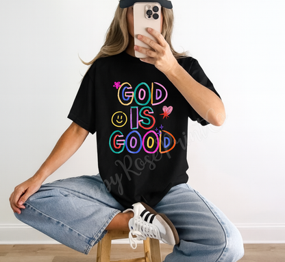 Neon God is Good Comfort Colors Shirt