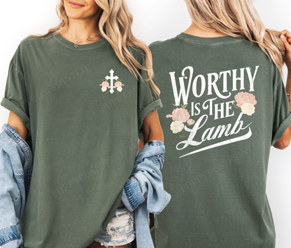 Worthy is The Lamb Comfort Colors Shirt