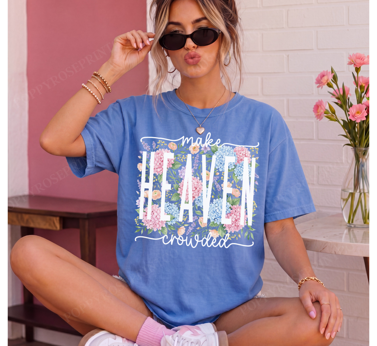 Floral Make Heaven Crowded Comfort Colors Shirt