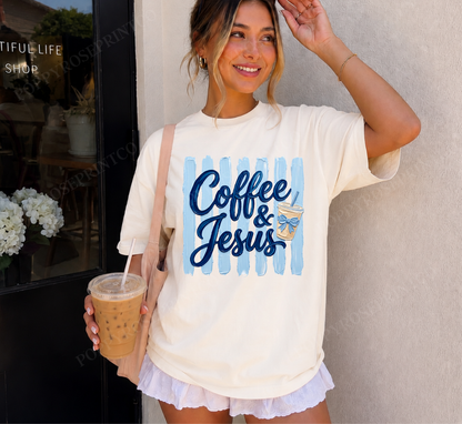 Coffee & Jesus Comfort Colors Shirt