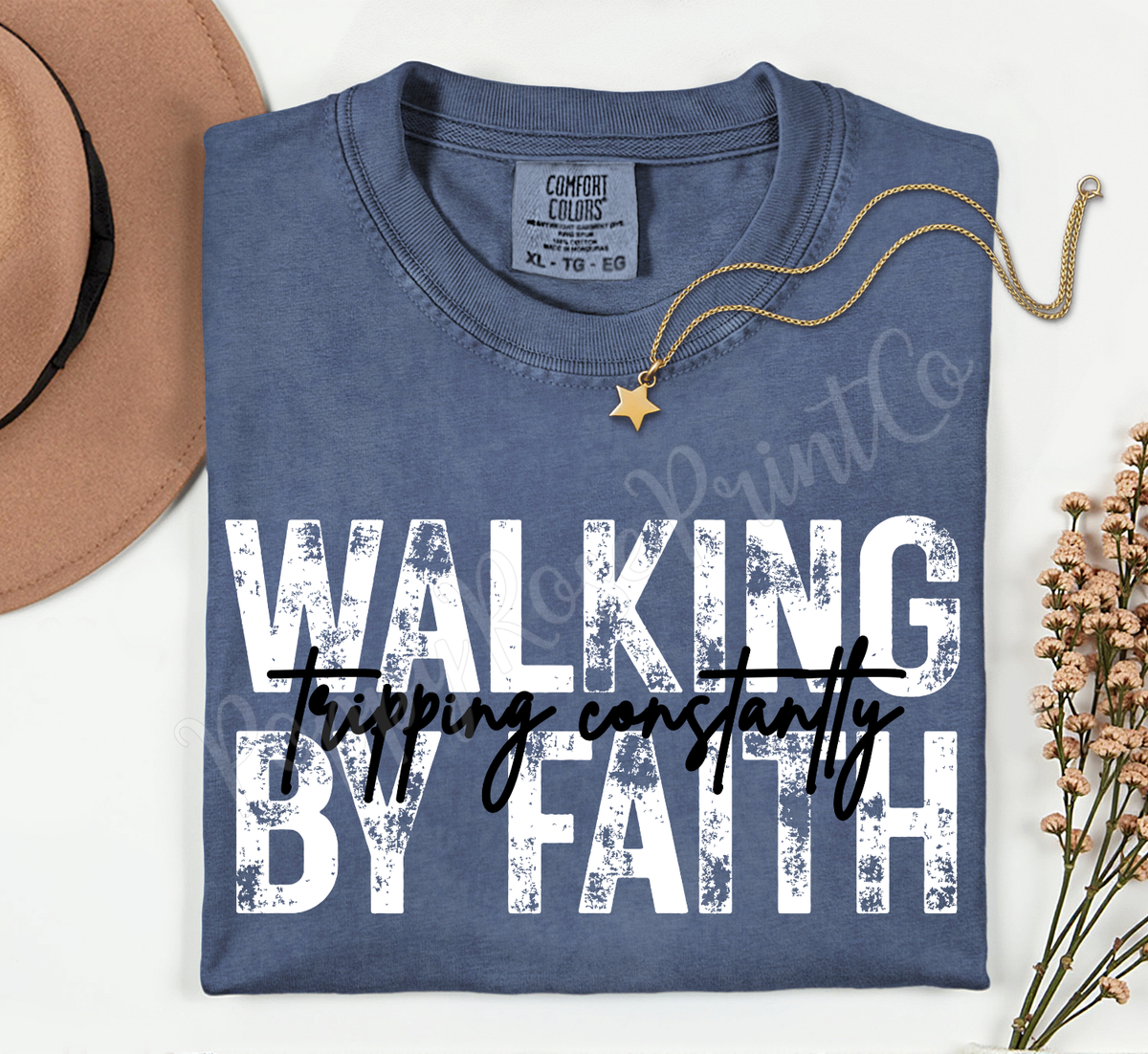 Walking by Faith Comfort Colors Shirt