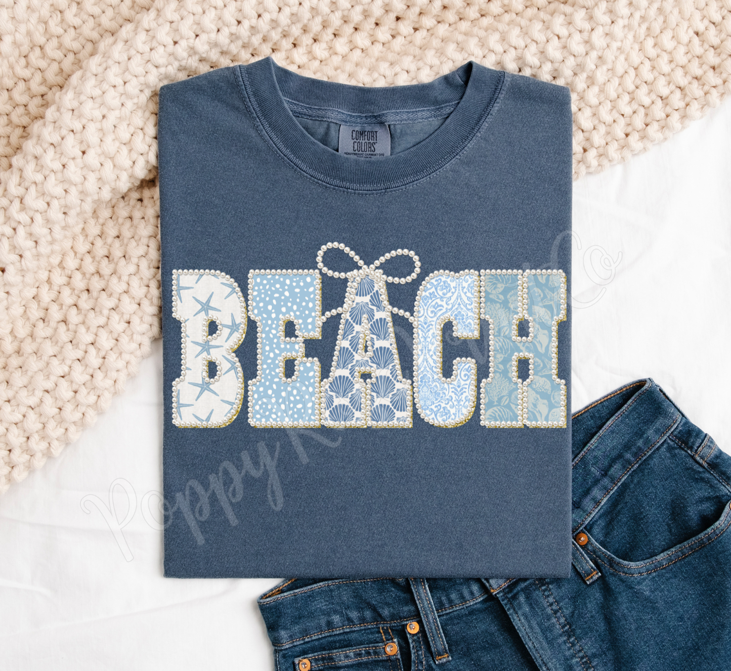 Faux Pearl Beach Shirt Comfort Colors