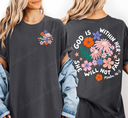 God is Within Her Comfort Colors Shirt