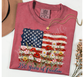 Painted Floral Flag Shirt Comfort Colors