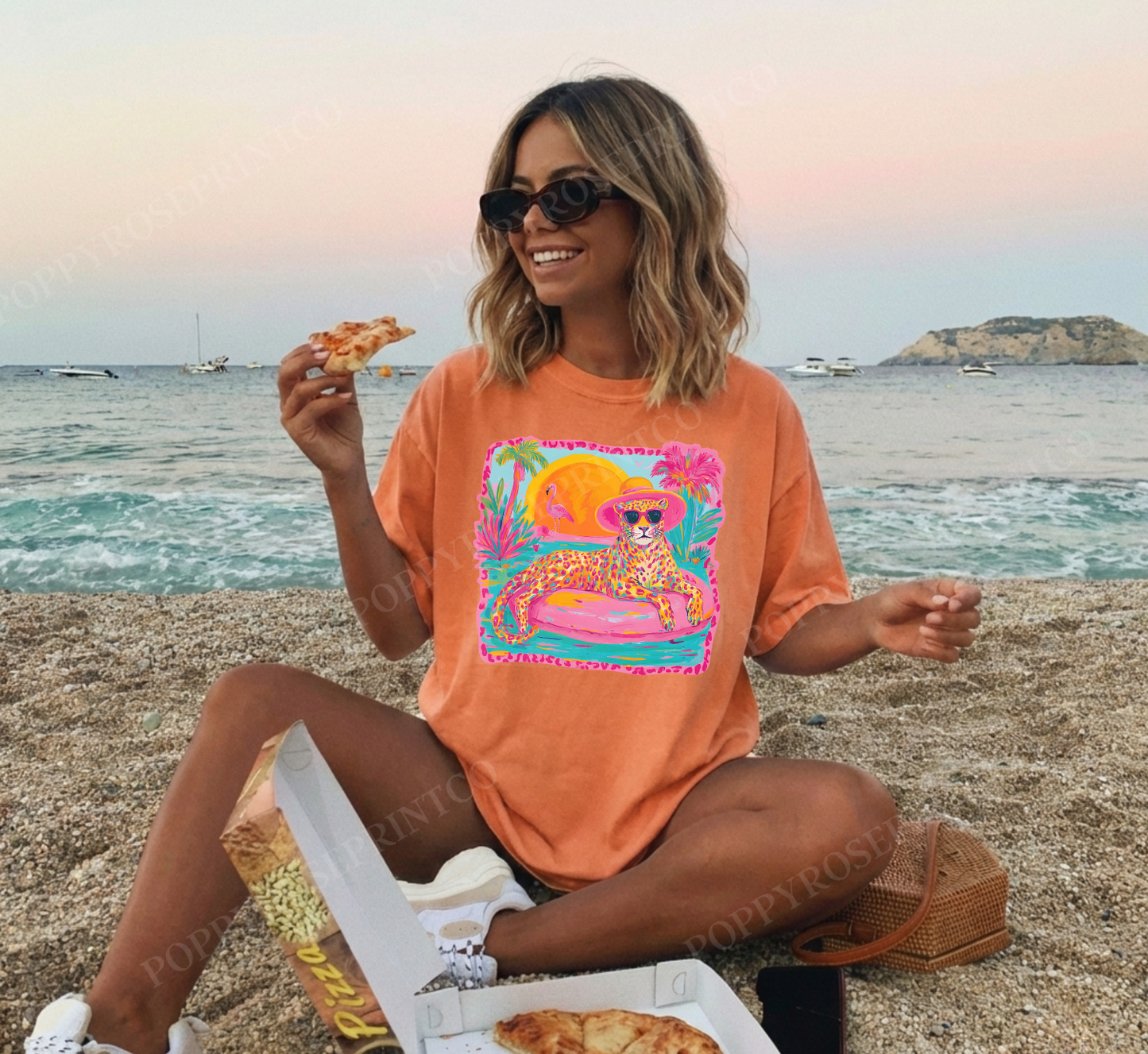 Neon Leopard Comfort Colors Tshirt