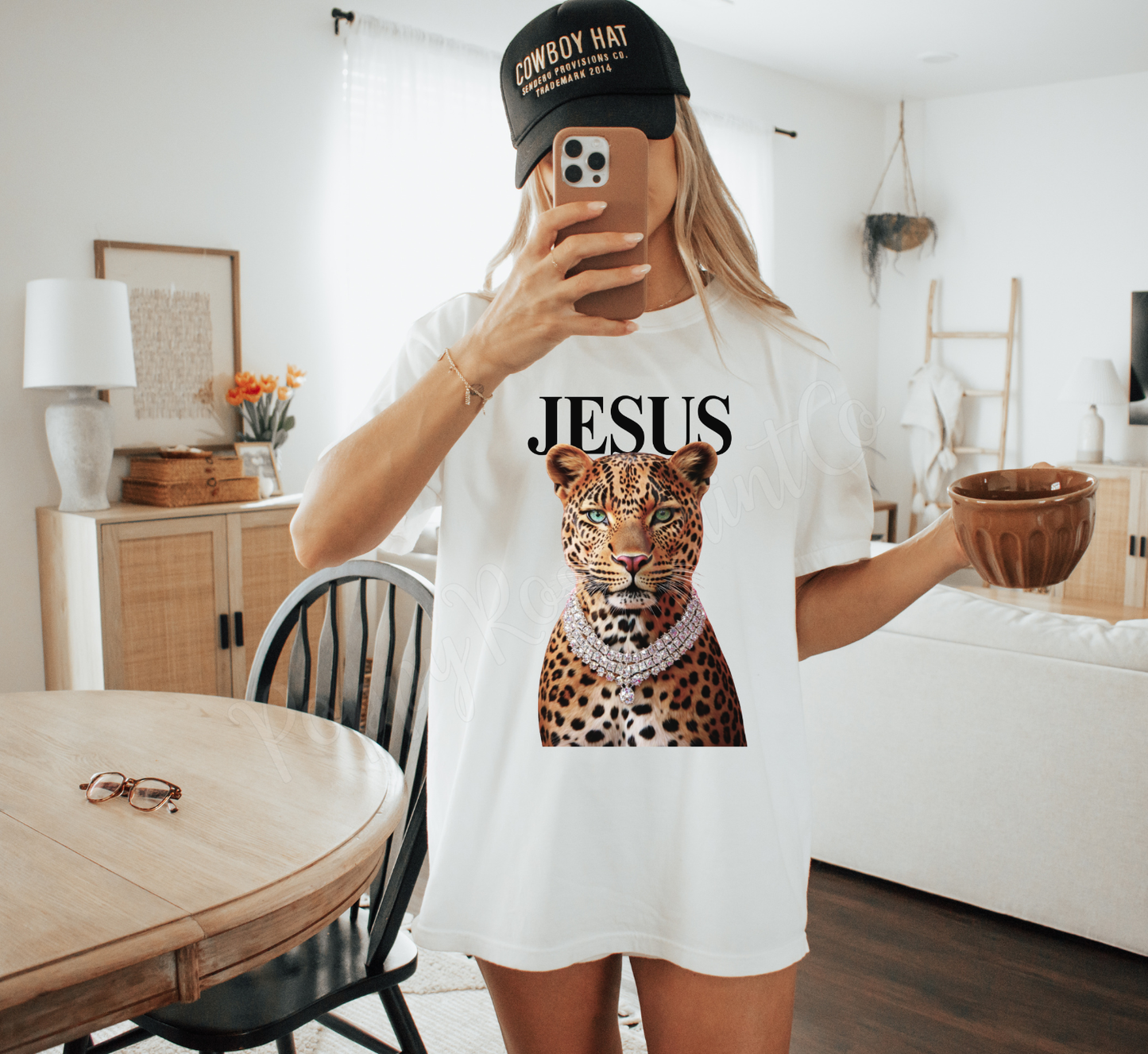 Leopard Jesus Shirt Comfort Colors