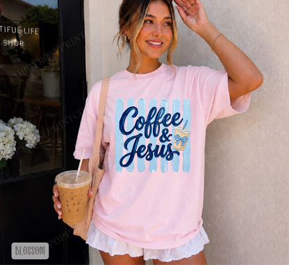Coffee & Jesus Comfort Colors Shirt