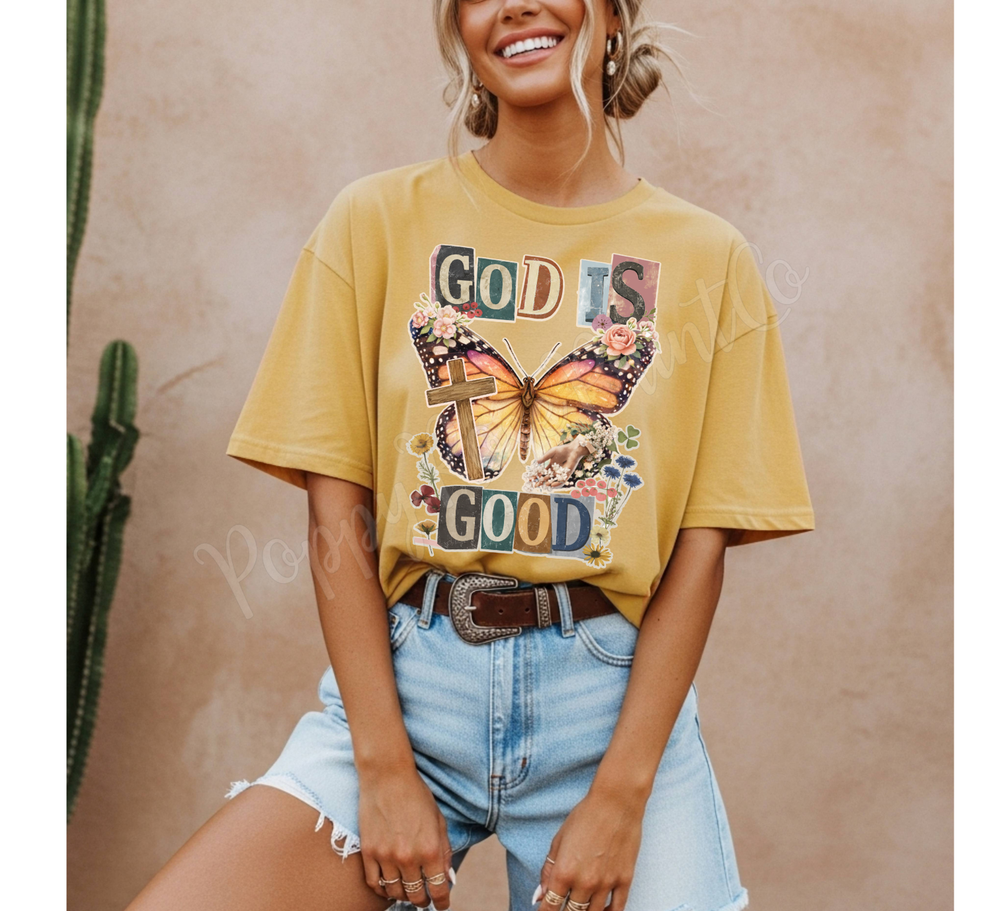 God is Good Butterfly Comfort Colors Shirt