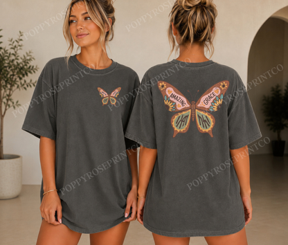 Amazing Grace Butterfly Comfort Colors Shirt