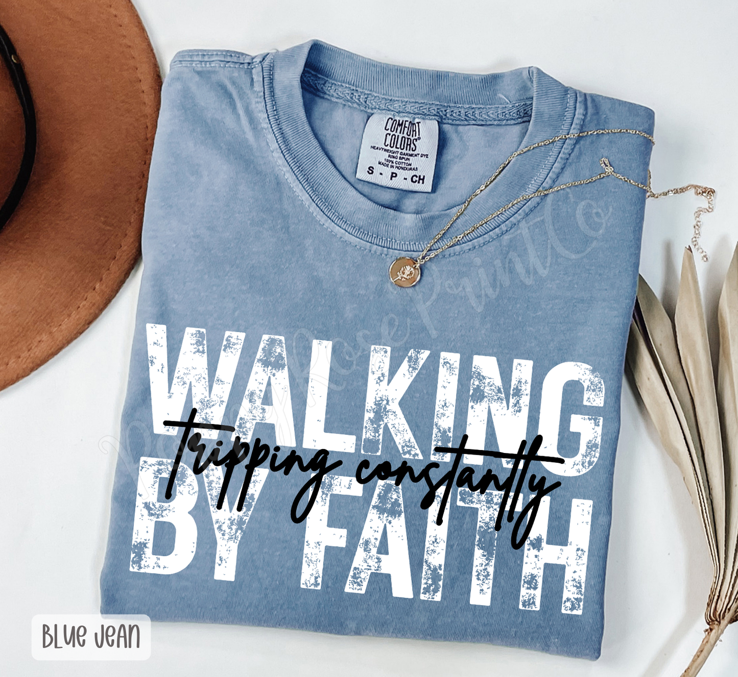 Walking by Faith Comfort Colors Shirt