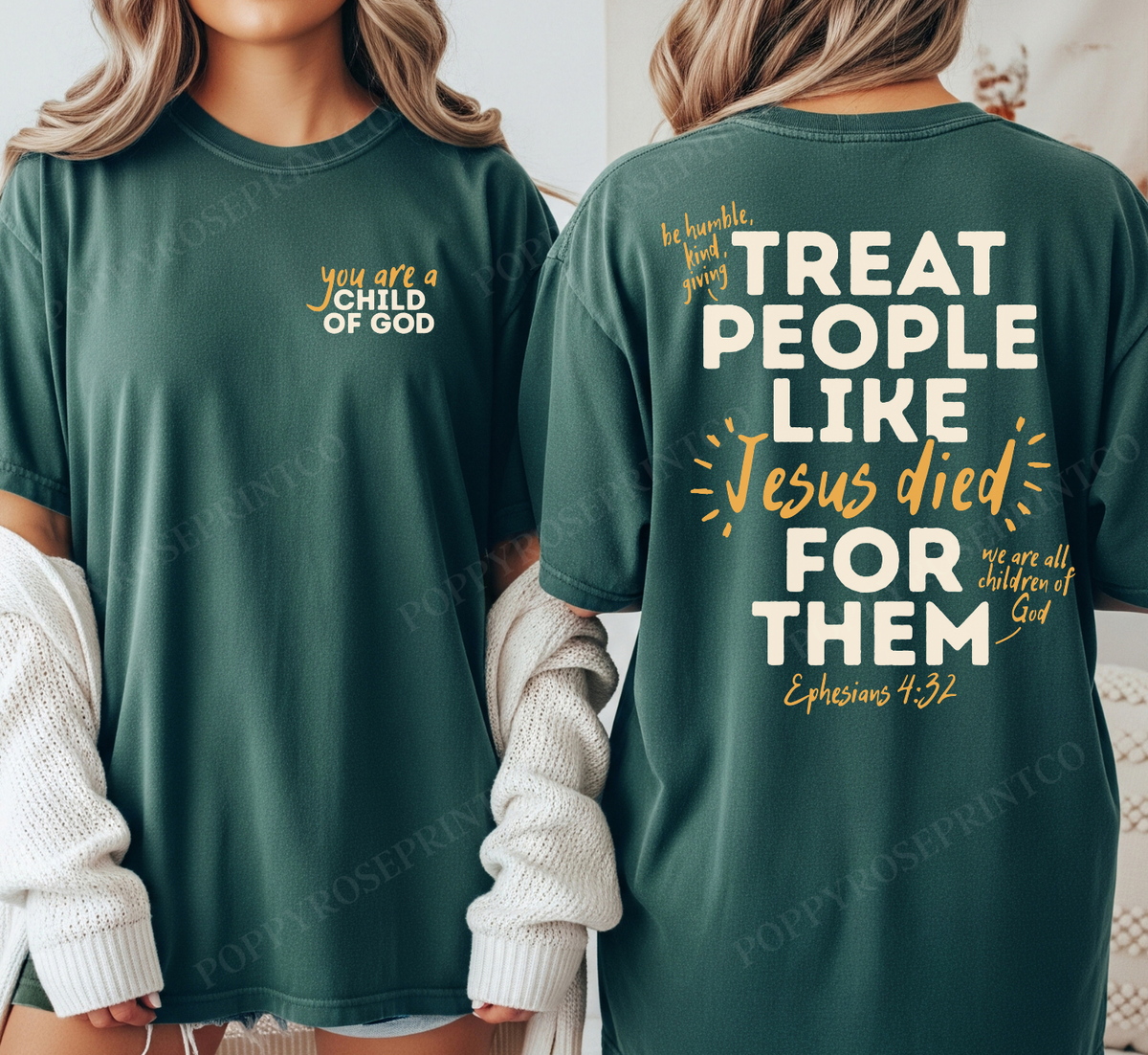 Treat People Like Jesus Died Comfort Colors Shirt