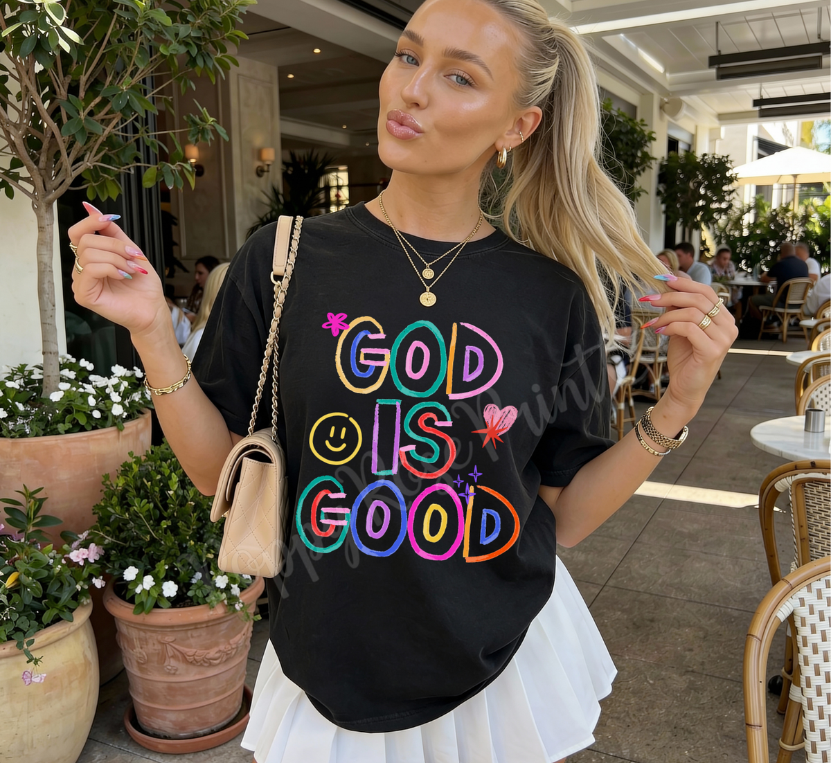 Neon God is Good Comfort Colors Shirt