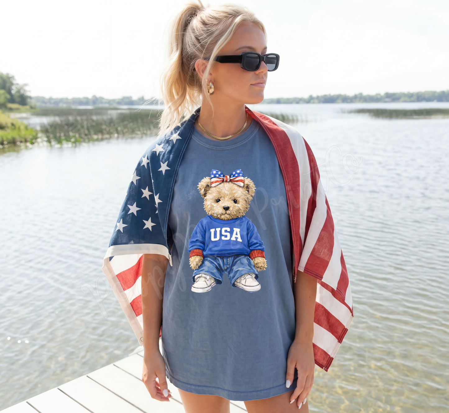 USA Bear Shirt Comfort Colors