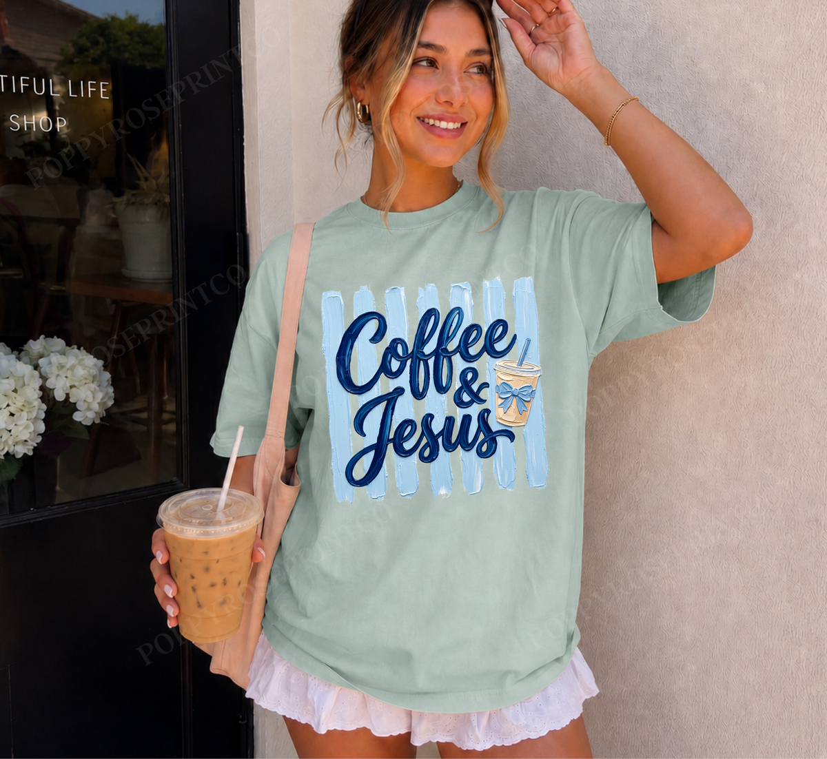 Coffee & Jesus Comfort Colors Shirt