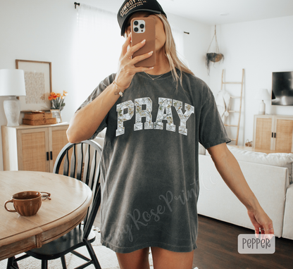 Camo Pray Comfort Colors Shirt