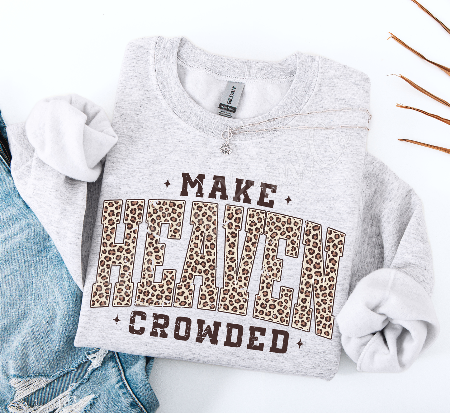 Make Heaven Crowded Leopard Sweatshirt