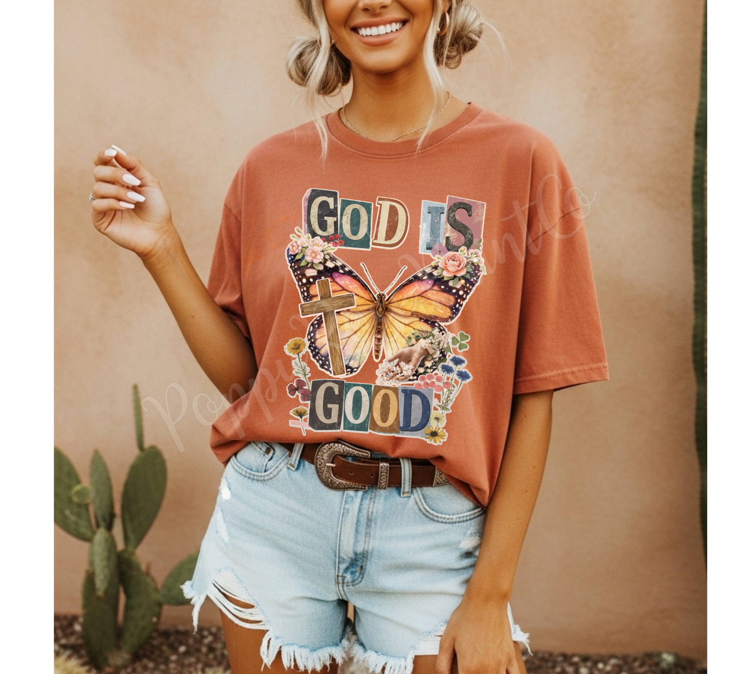 God is Good Butterfly Comfort Colors Shirt