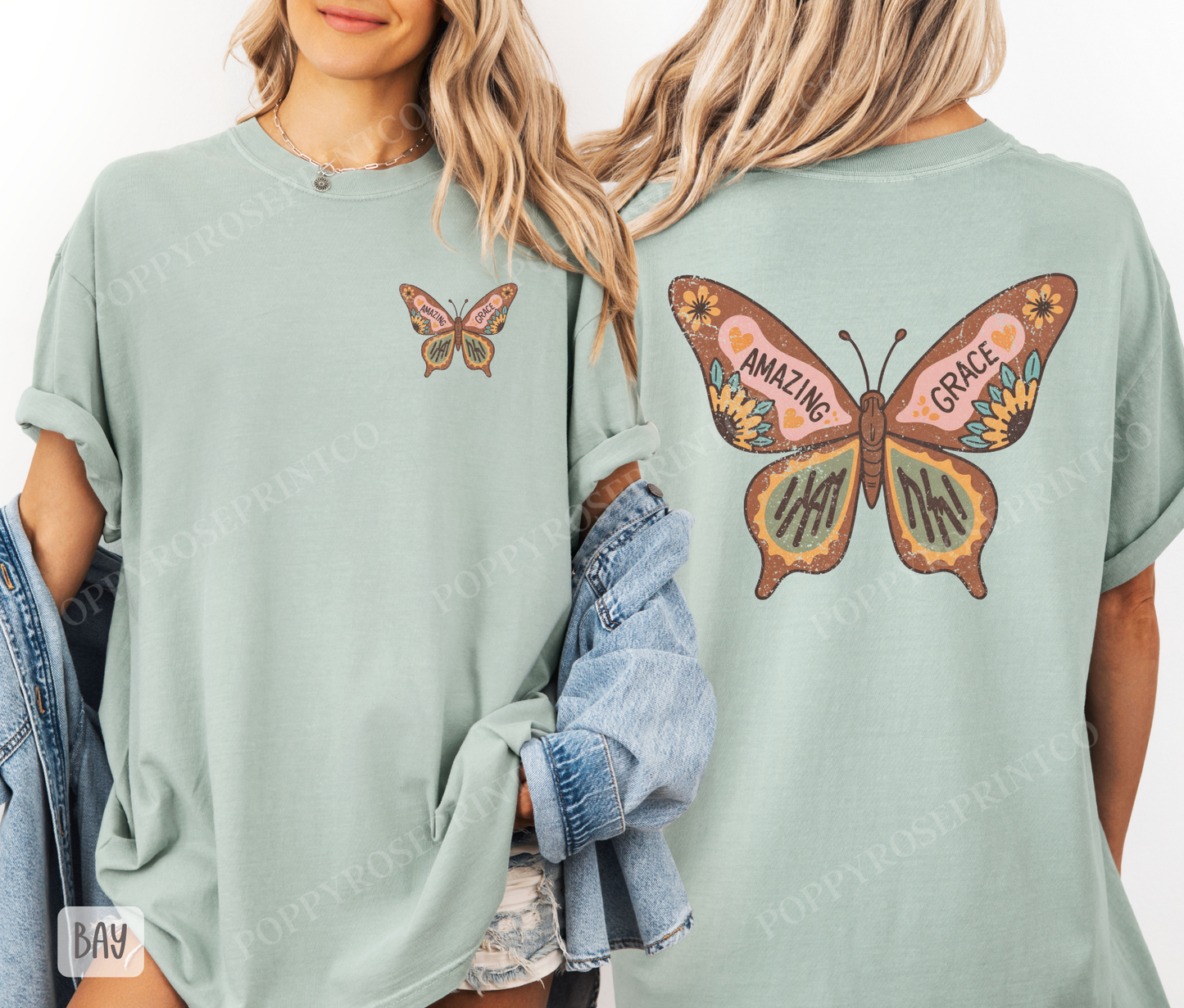 Amazing Grace Butterfly Comfort Colors Shirt