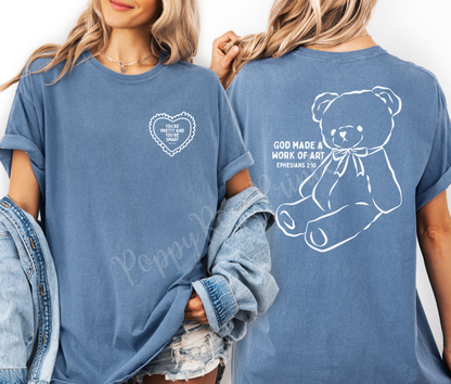 You're Pretty and Smart Bear Front & Back Shirt Comfort Colors