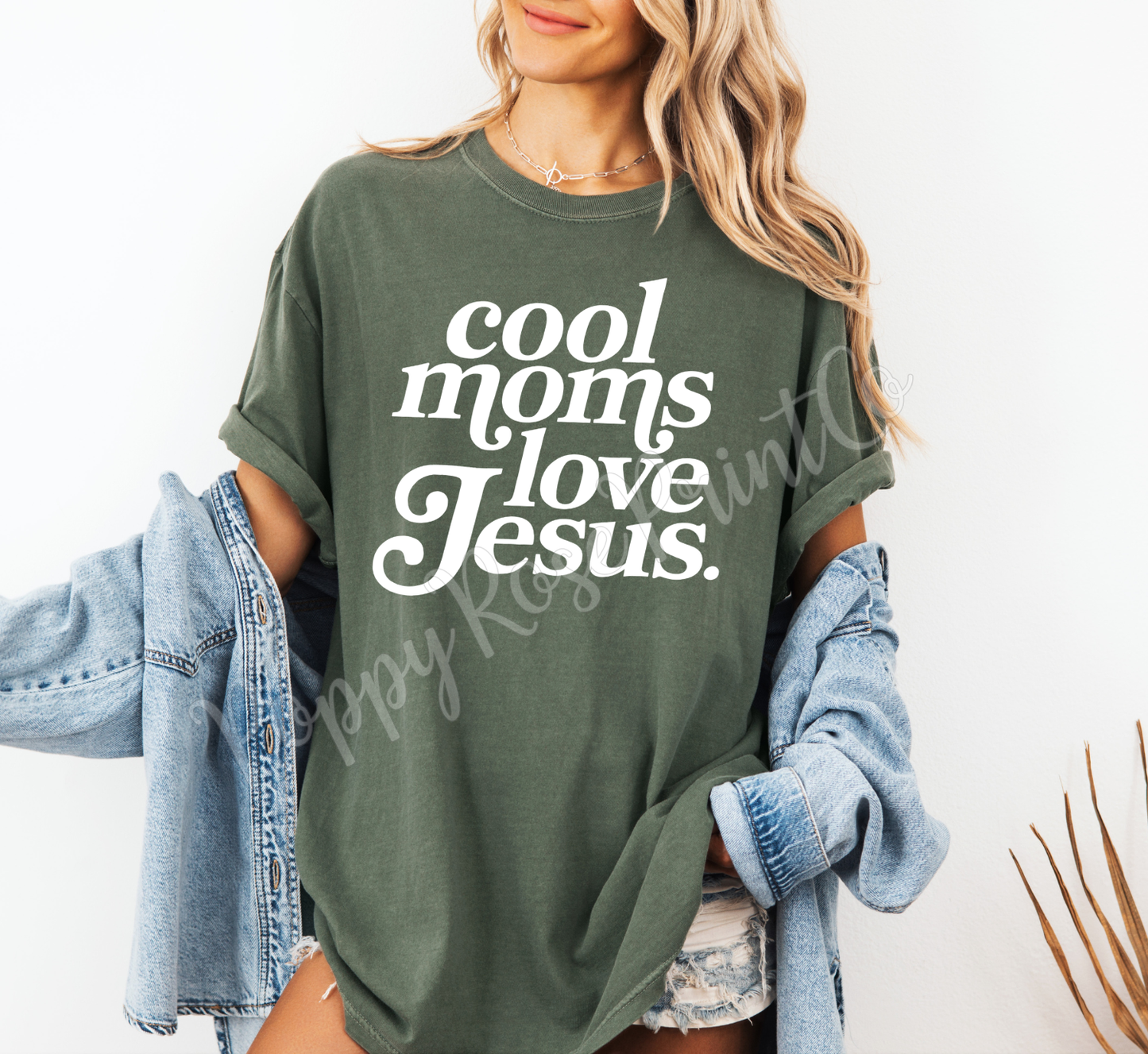 Cool Moms Love Jesus Shirt Comfort Colors