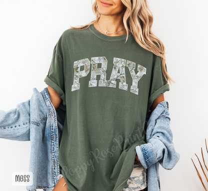 Camo Pray Comfort Colors Shirt